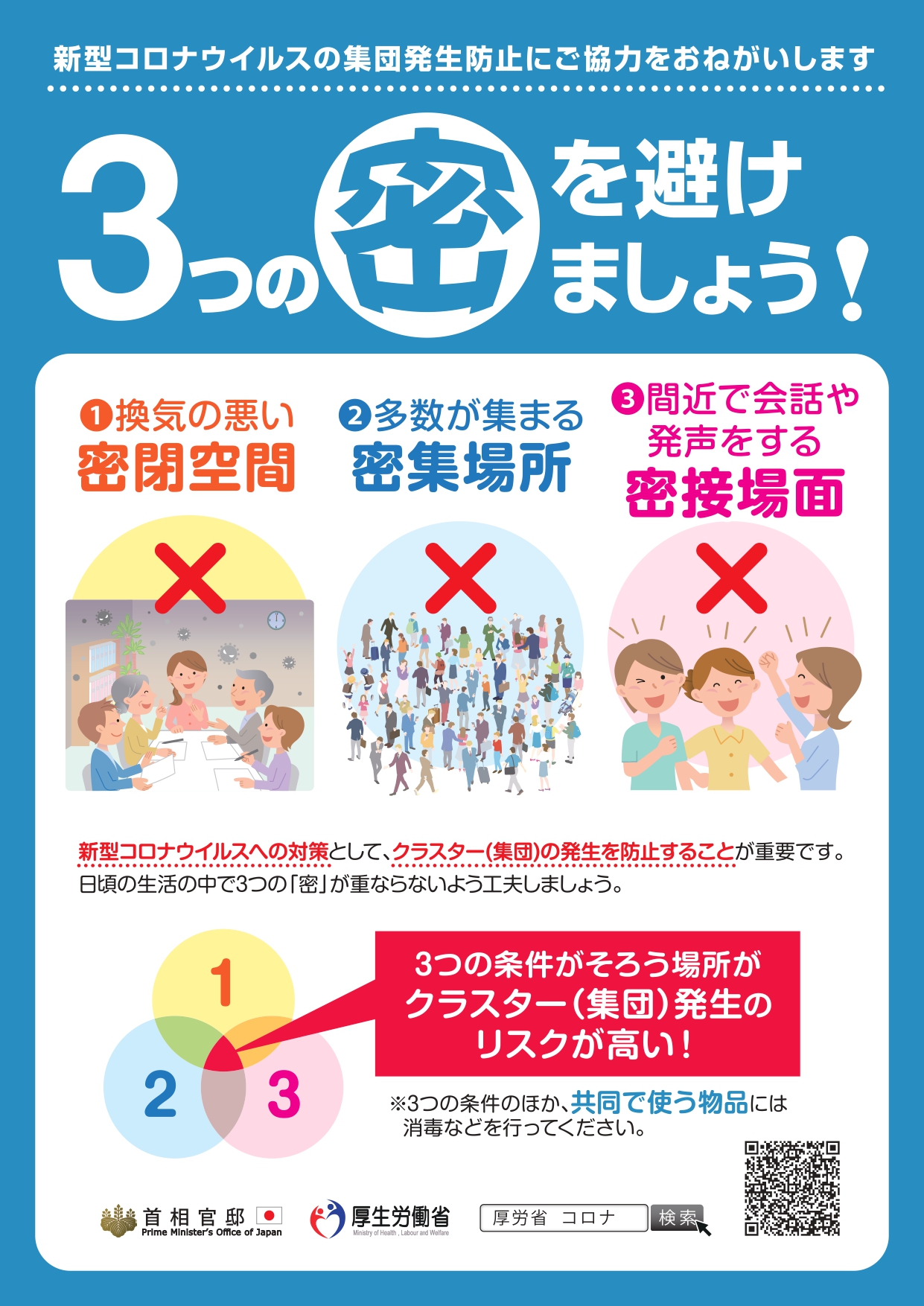 会館利用者の皆様へ ３つの密を避けるようご協力ください。 - 蒲郡商工 ...